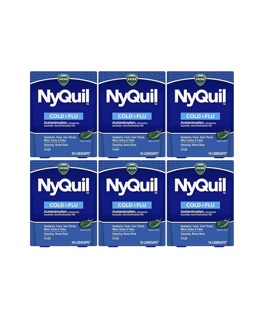 Vicks Nyquil Cold & Flu Liquid Caps, Nighttime Relief