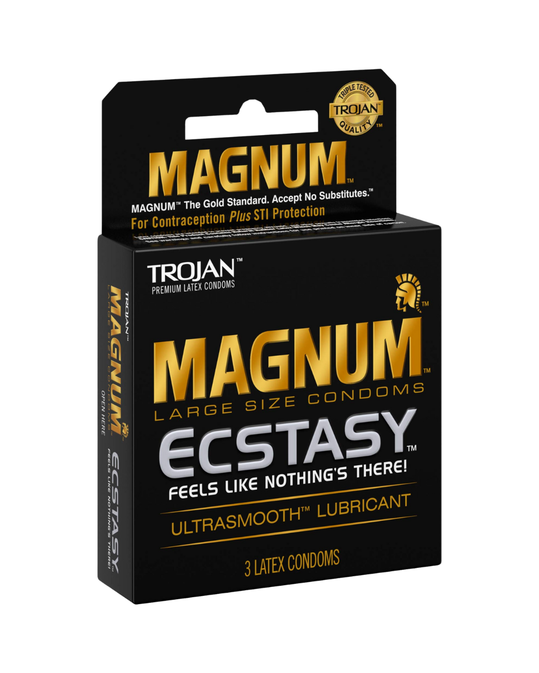 Trojan Magnum Ecstasy Large Size Condom, 3ct