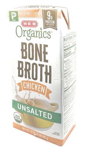 HEB H‑E‑B Organics Unsalted Chicken Bone Broth 32oz