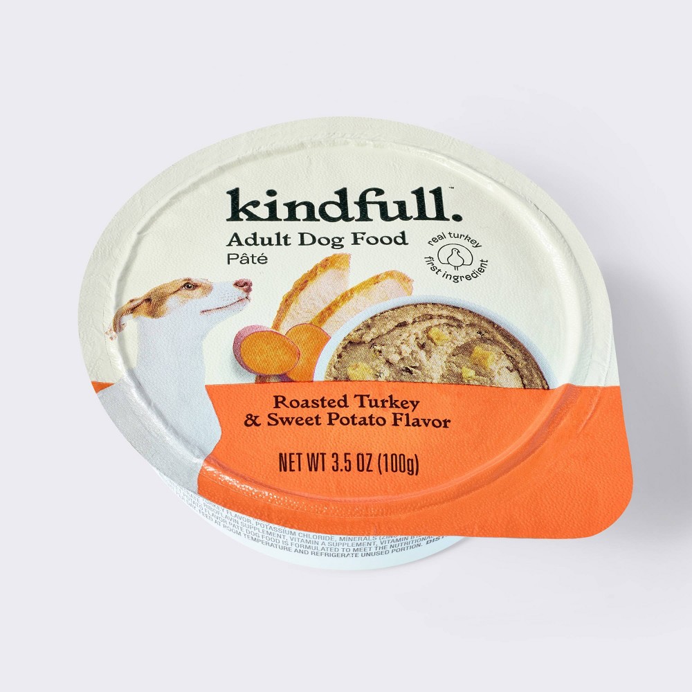 Kindfull Roasted Turkey And Sweet Potato Flavor Paté Wet Dog Food - 3.5oz