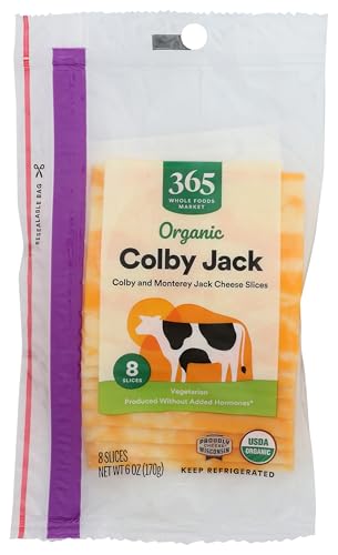 365 by Whole Foods Market Organic Sliced Colby Jack Cheese, 6 Ounce