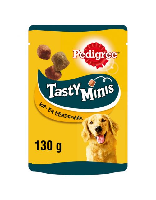 Pedigree Tasty Minis & Bites - Hondensnacks - Kip Eend 130 G