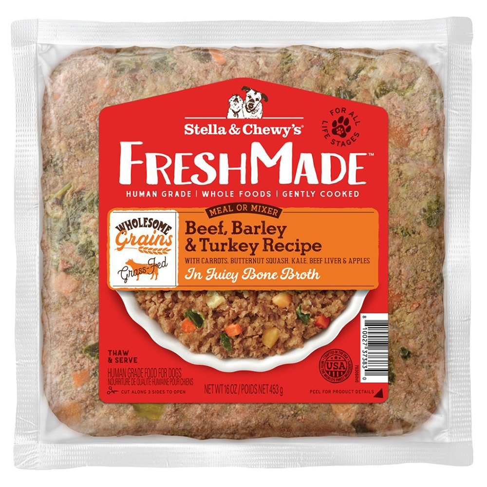 Stella & Chewy's FreshMade Beef, Barley Turkey Gently Cooked Dog Food
