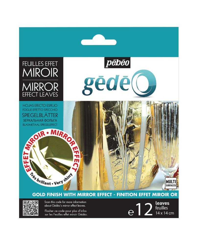 Photo of Pebeo Gedeo Mirror Effect Silver Leaf 25 Sheets 14x14cm