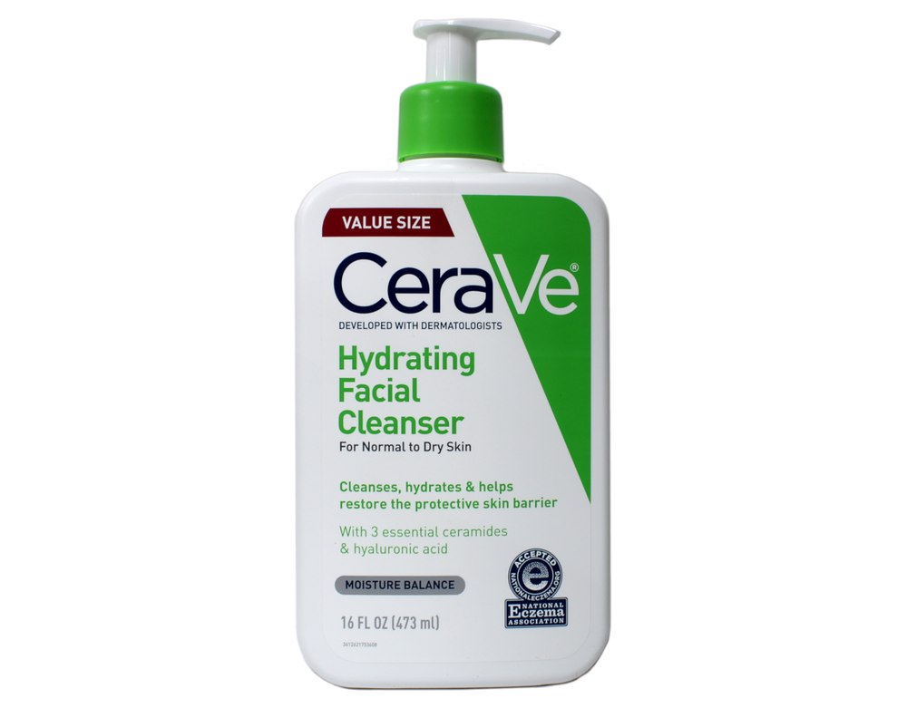 Cerave Hydrating Facial Cleanser For Normal To Dry Skin, 16 Fl Oz