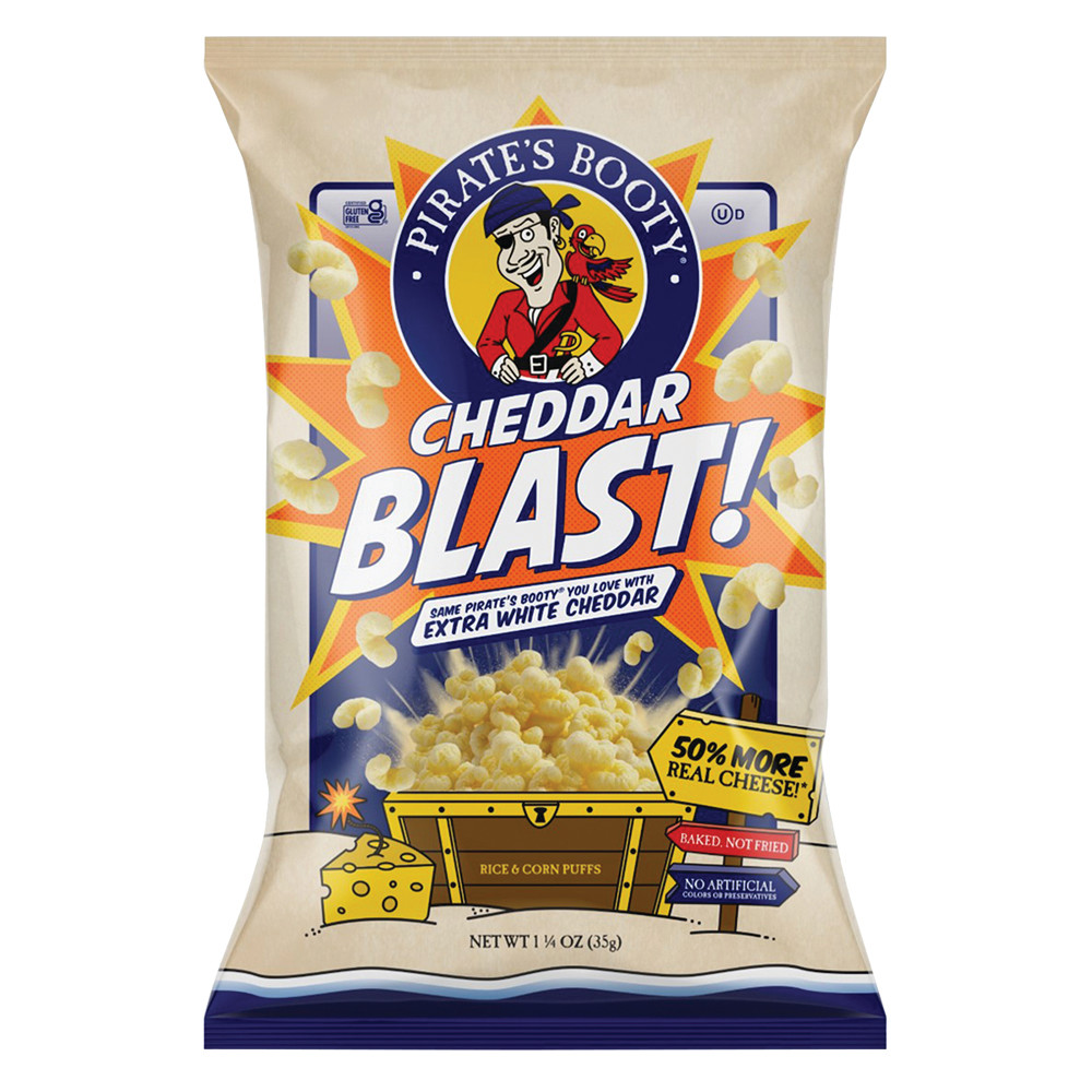 Photo of Pirate's Booty S Cheddar Blast, 1.25 Ounces, 12 Per Case