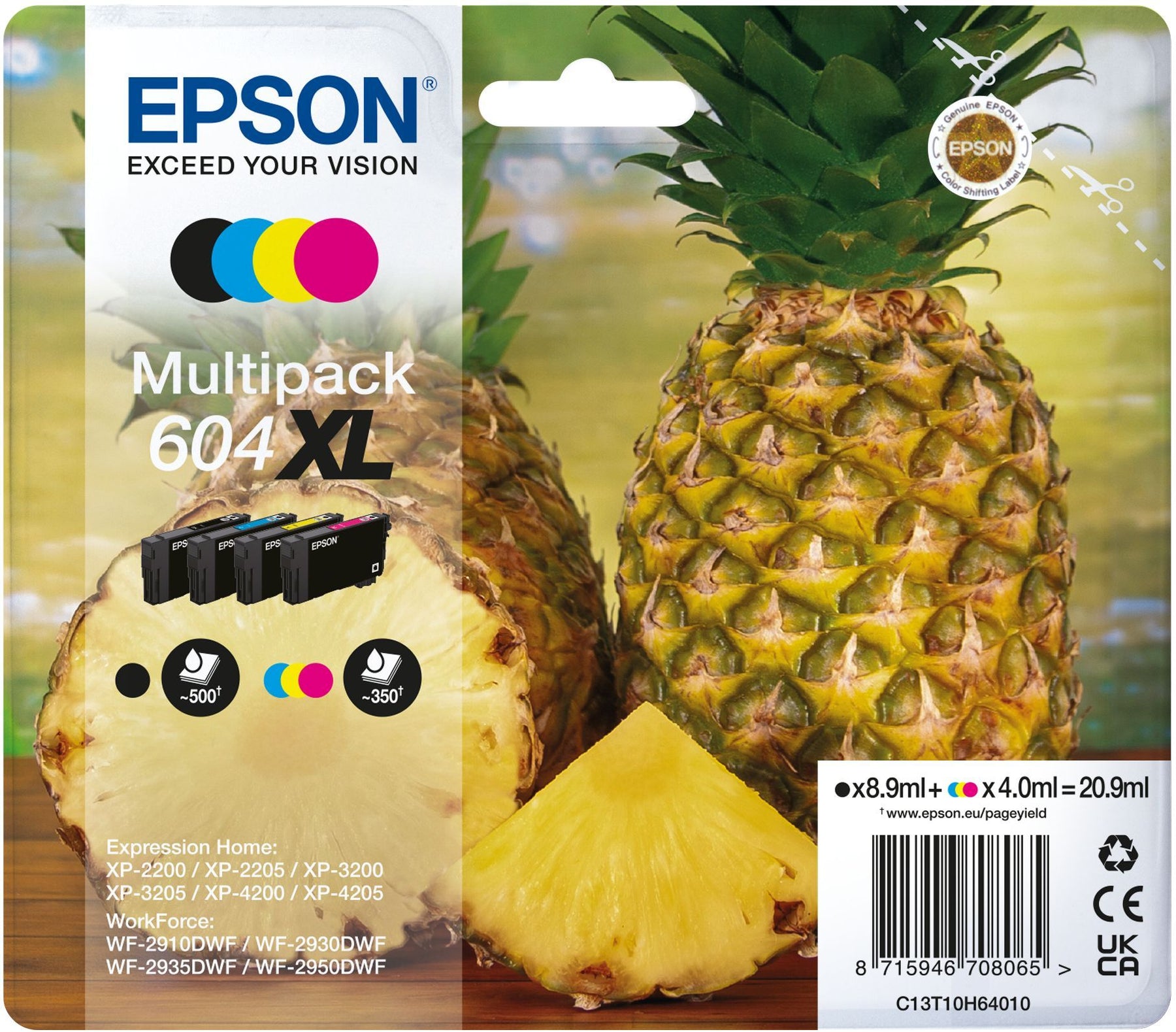 Photo of Epson Ink Cartridge T10H6, 604XL Original Set Black, Cyan, Magenta, Yellow C13T10H64010