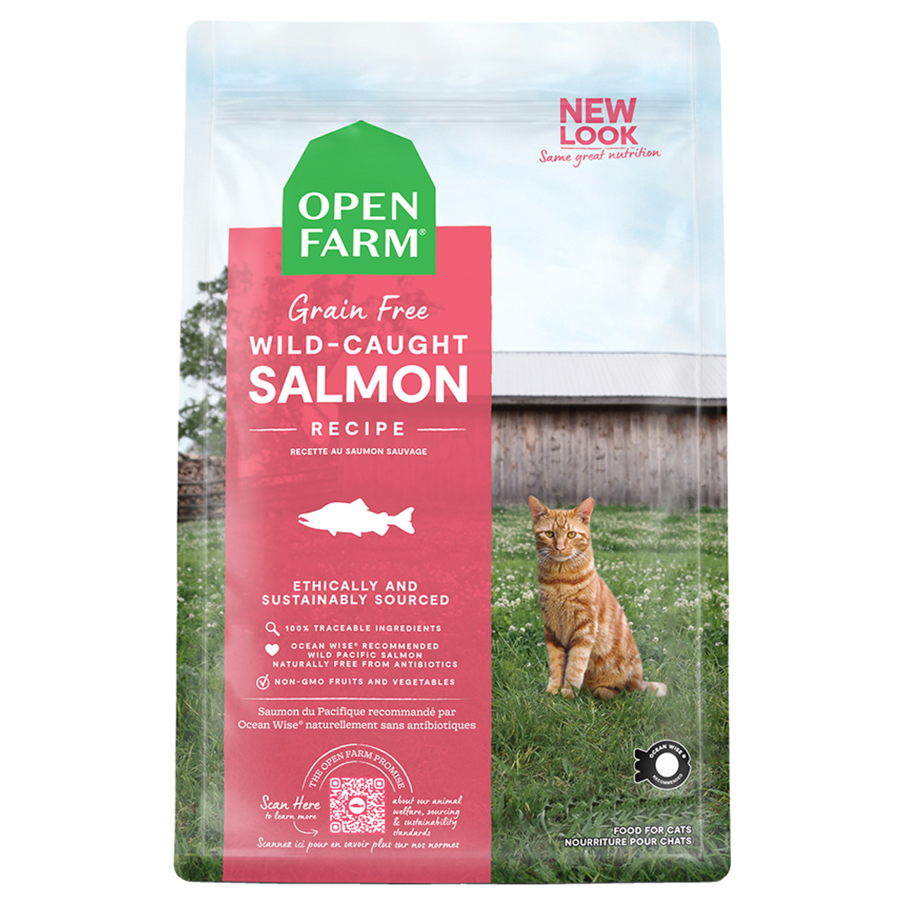 Open Farm Grain Free Wild Caught Salmon Recipe Dry Cat Food