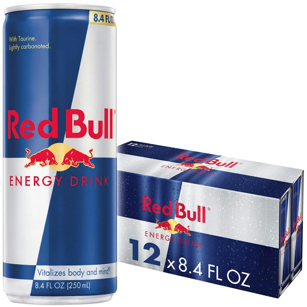 Photo of Red Bull Energy Drink, 80mg Caffeine, 8.4 Fl Oz, Pack Of 12 Cans