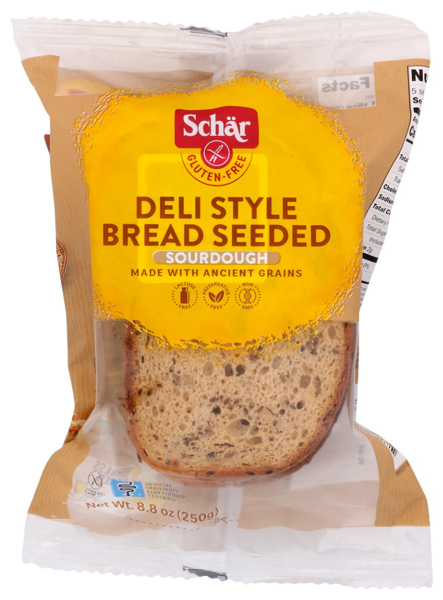 Photo of Schar Bread, Gluten Free, Sourdough, Seeded, Deli Style 8.8 Oz