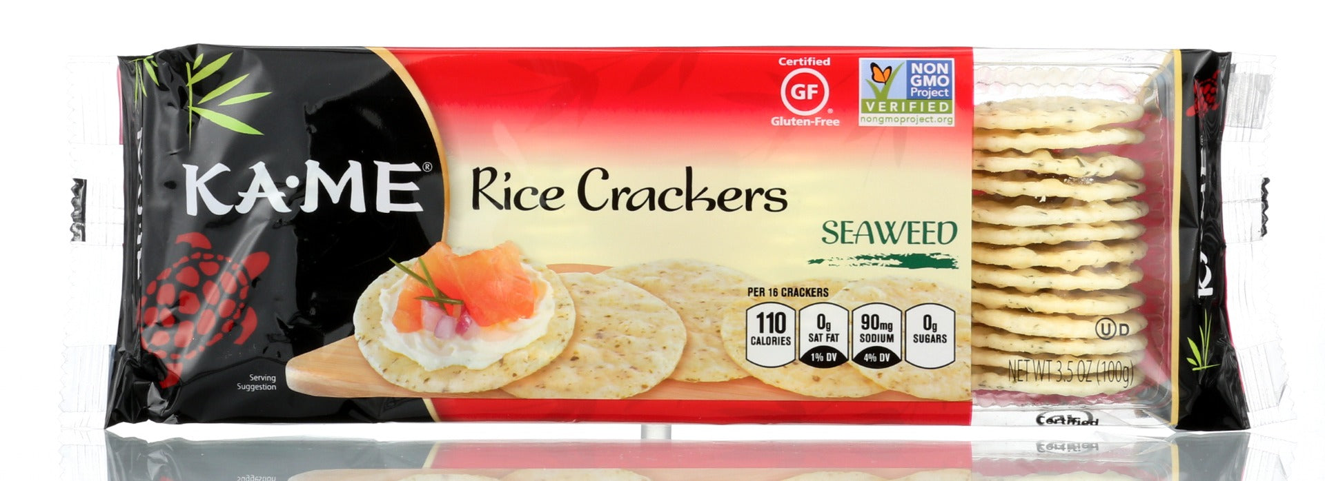 Ka-Me Seaweed Rice Crackers 3.5 Oz 12ct Case