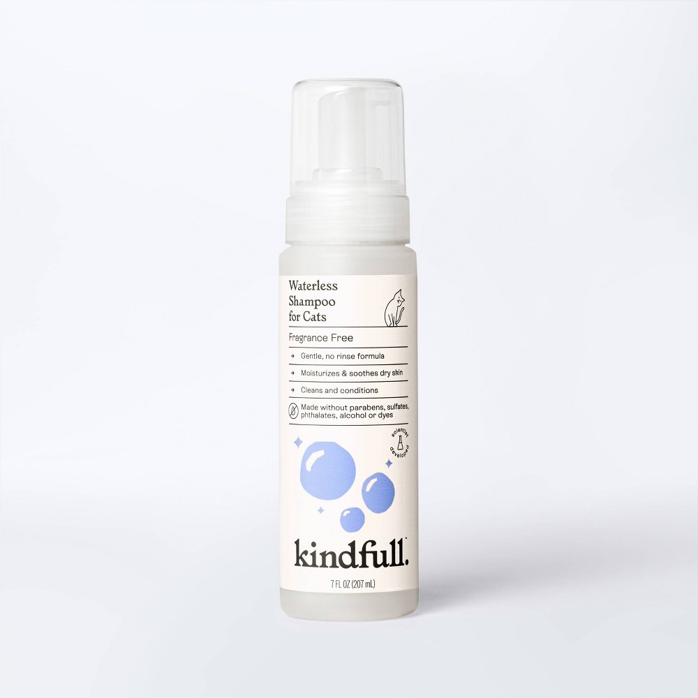 Kindfull Fragrance Free Waterless Cat Shampoo - 7oz