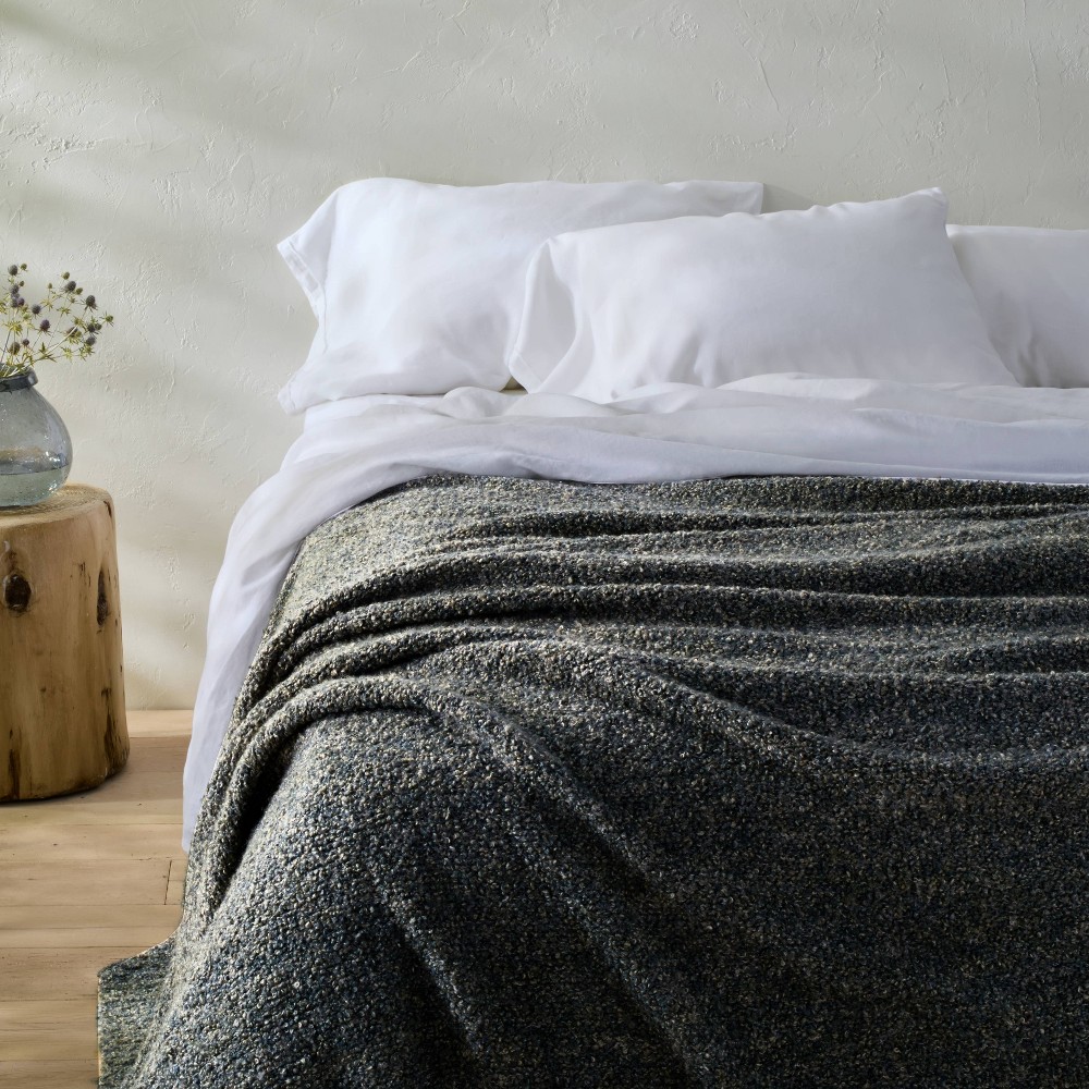 Casaluna Full/Queen Boucle Blanket Blue/Gray Blend