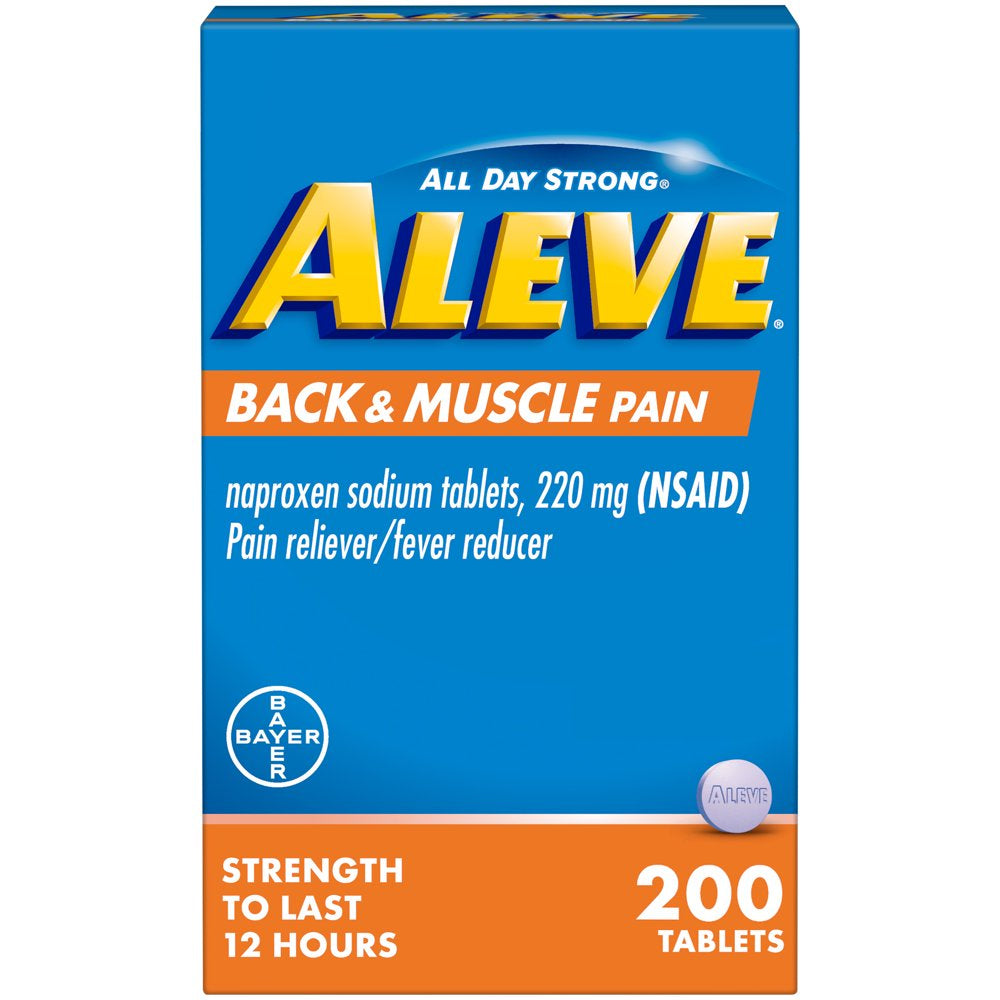 Aleve - Tablets - Back & Muscle Pain - 200 Ct