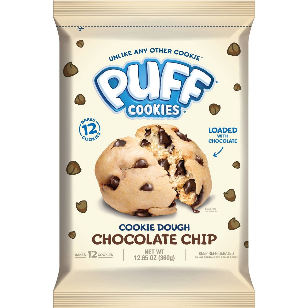 Puff Cookies Cookie Dough Chocolate Chip - 12.65oz