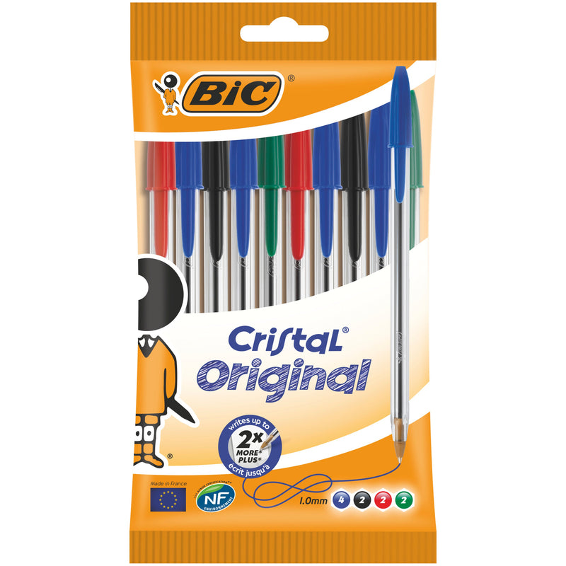 Photo of Bic Cristal Original Ballpoint Pens 10pk - Assorted