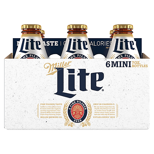 Photo of Miller Lite American Light Lager Beer, 4.2% ABV, 6-pack, 7-oz Beer Bottles