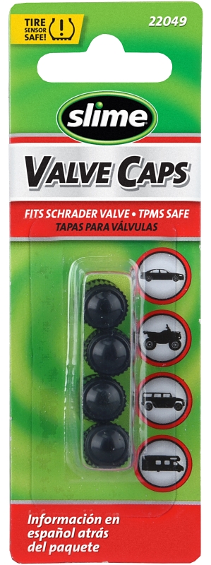 Photo of Slime Plastic Tire Valve Caps Black