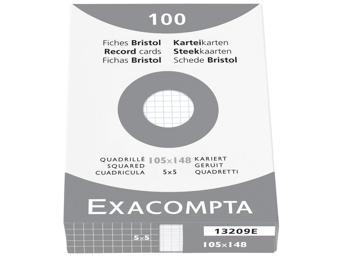 Photo of Exacompta Bristol 105x148 5/5 Blanc Étui De 100