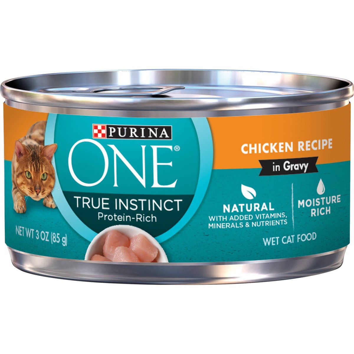 Purina ONE High Protein Wet Chicken Recipe In Gravy Cat Food 3 Oz
