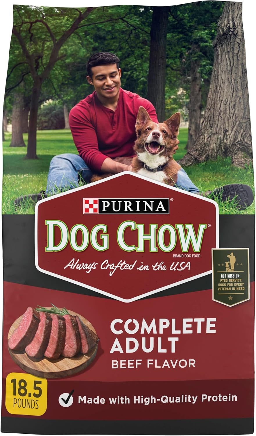 Dog Chow Purina Complete Adult Dry Food Kibble Beef Flavor