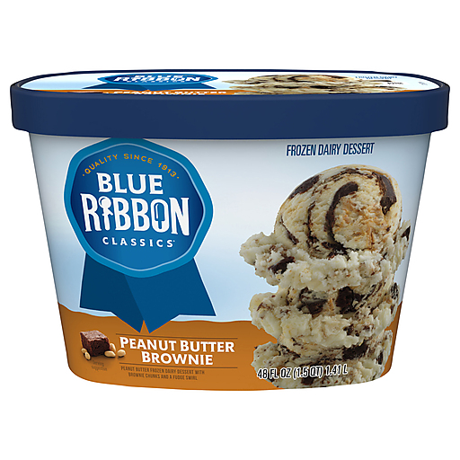 Photo of Blue Ribbon Classics Peanut Butter Brownie Frozen Dairy Dessert 48 Fl Oz