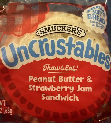Smucker’s Smuckers Uncrustables Peanut Butter Strawberry Jam — UPC ...