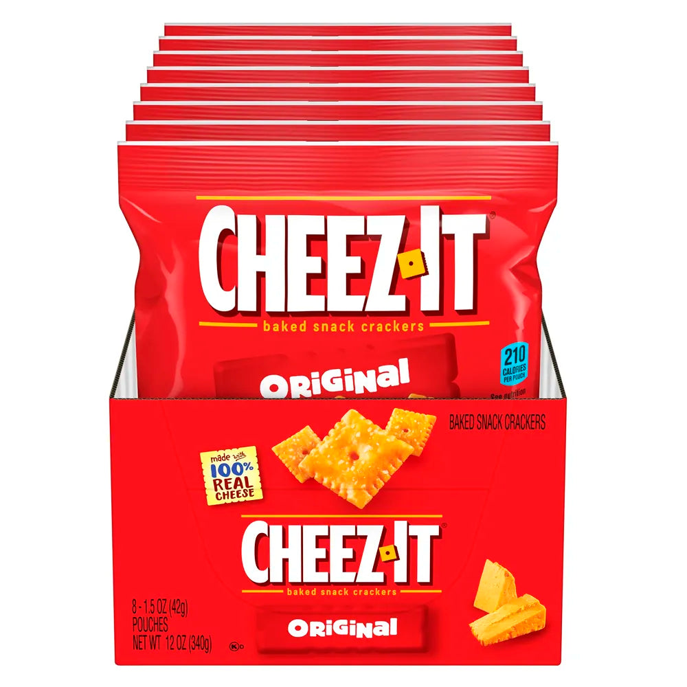 Cheez-It Sunshine Crackers, 1.5 Oz Single-Serving Snack Pack, 8/Box