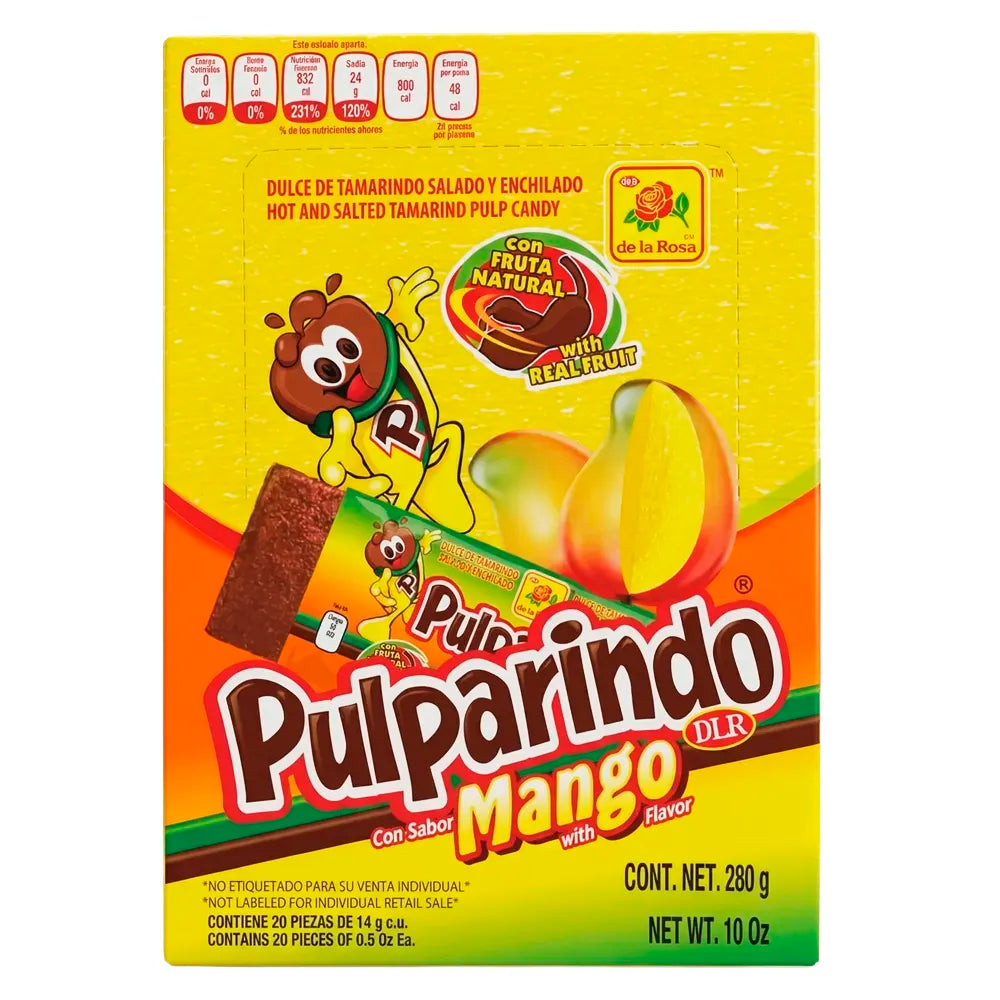 De La Rosa Pulparindo Tamarind Candy Mango – 20ct Box