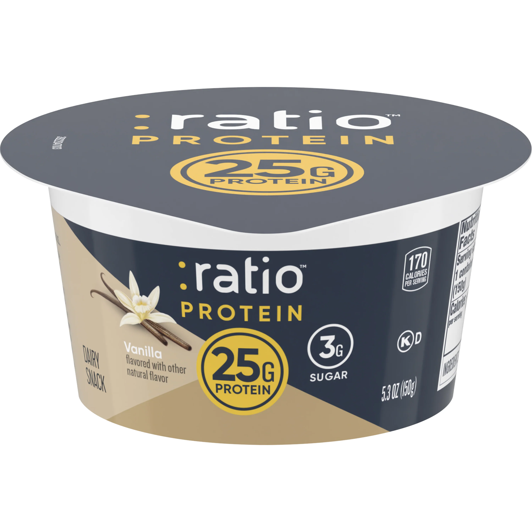Ratio Protein Vanilla Yogurt Cultured Dairy Snack