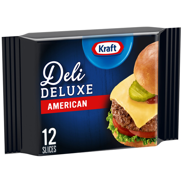 Kraft Deli Deluxe American Cheese Slices, 12 Ct Pack