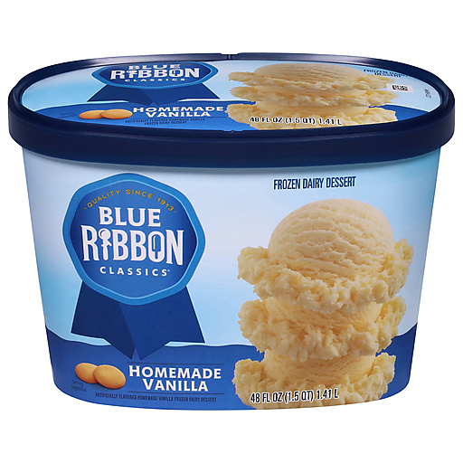 Photo of Blue Ribbon Classics Homemade Vanilla Frozen Dairy Dessert 48 Fl Oz