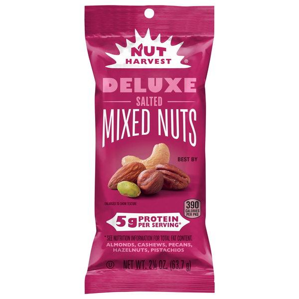 Photo of Nut Harvest Mixed Nuts, Salted, Deluxe - 2.25 Ounce
