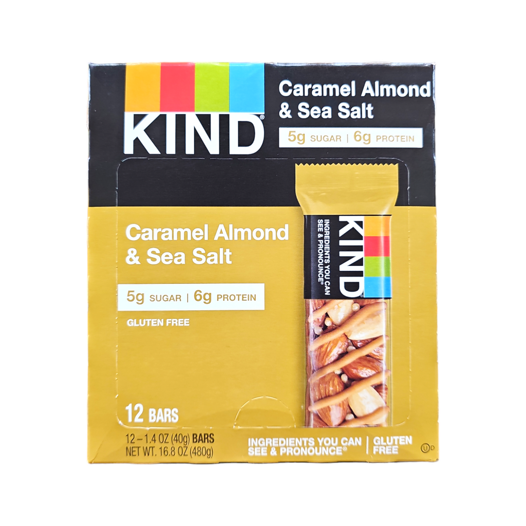 Kind Caramel Almond & Sea Salt Bar, 12 Bars/Box (1373638)