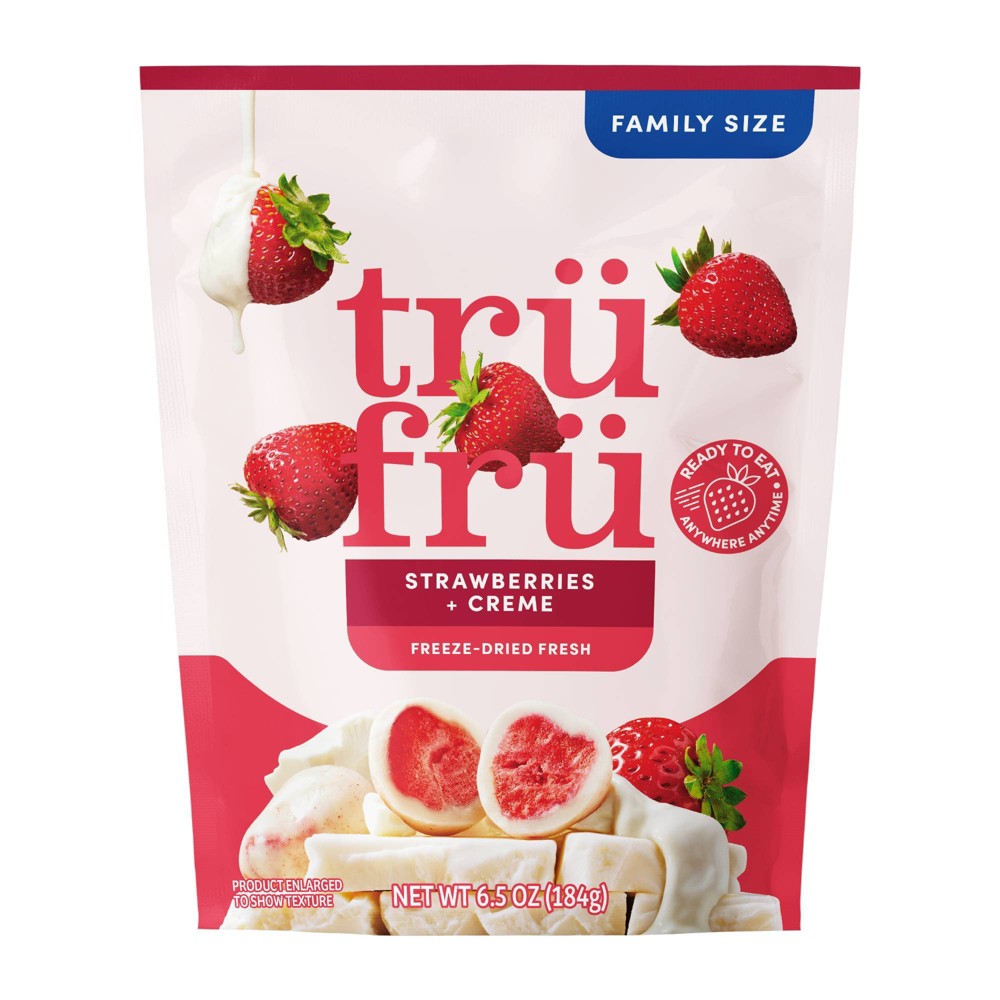 Tru Fru Freeze Dried Strawberries & Crème Chocolate - 6.5oz — UPC ...