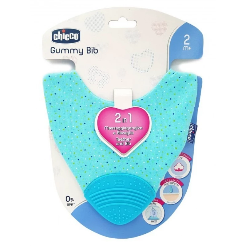 GUMMY BIB BLAU CHICCO