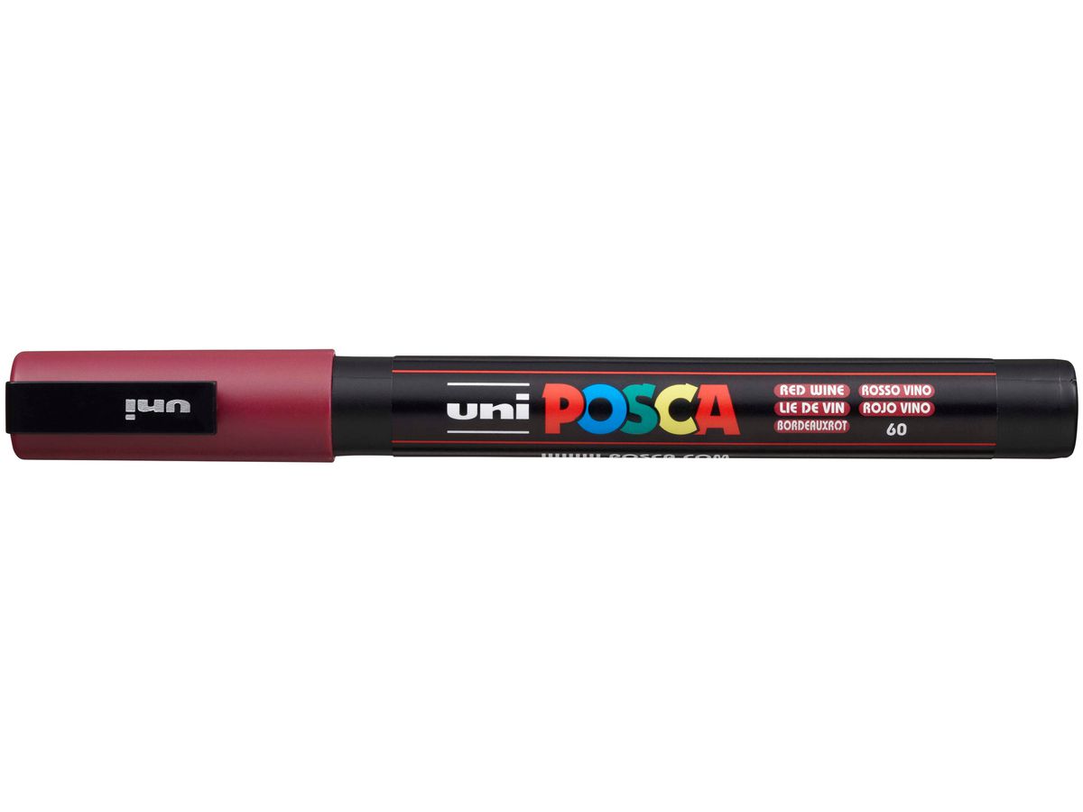 Photo of Posca Uni Marker Pc-3m Fine 0.9-1.3 Mm Red Wine