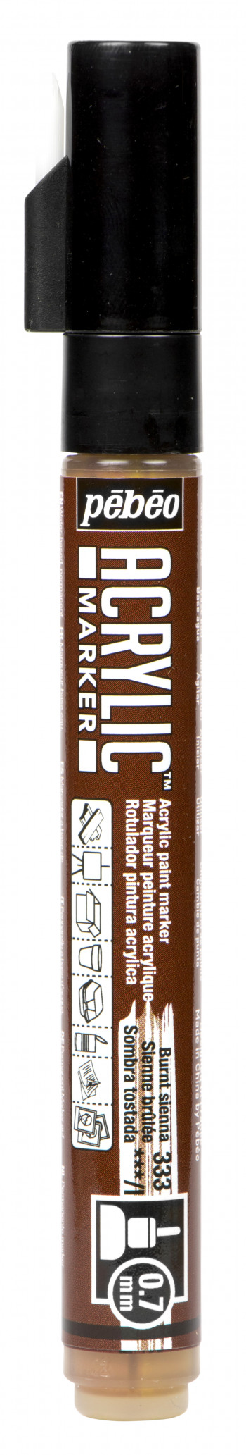 Photo of Pebeo Acrylic Marker - Burnt Sienna, 0.7 Mm, Fine Nib