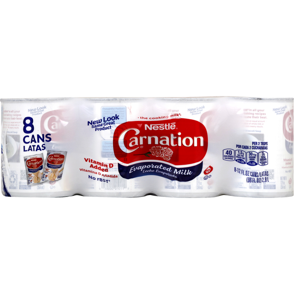 Carnation Evaporated Milk 8-12 Fl. Oz. Cans