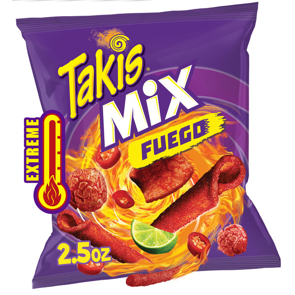 Takis Snack Mix, Fuego 2.5 Oz — UPC 757528051266 — Go-UPC