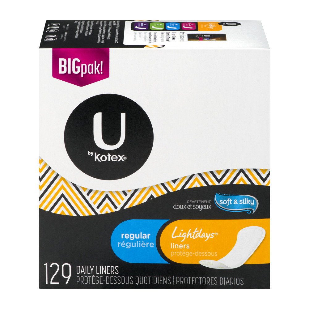 Photo of U by Kotex Security Lightdays Panty Liners, Light Absorbency, Regular, Unscented