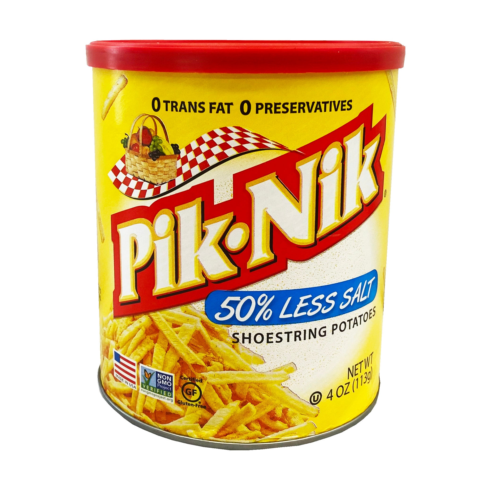 Pik-Nik 50% Less Salt Shoestring Potatoes 113g