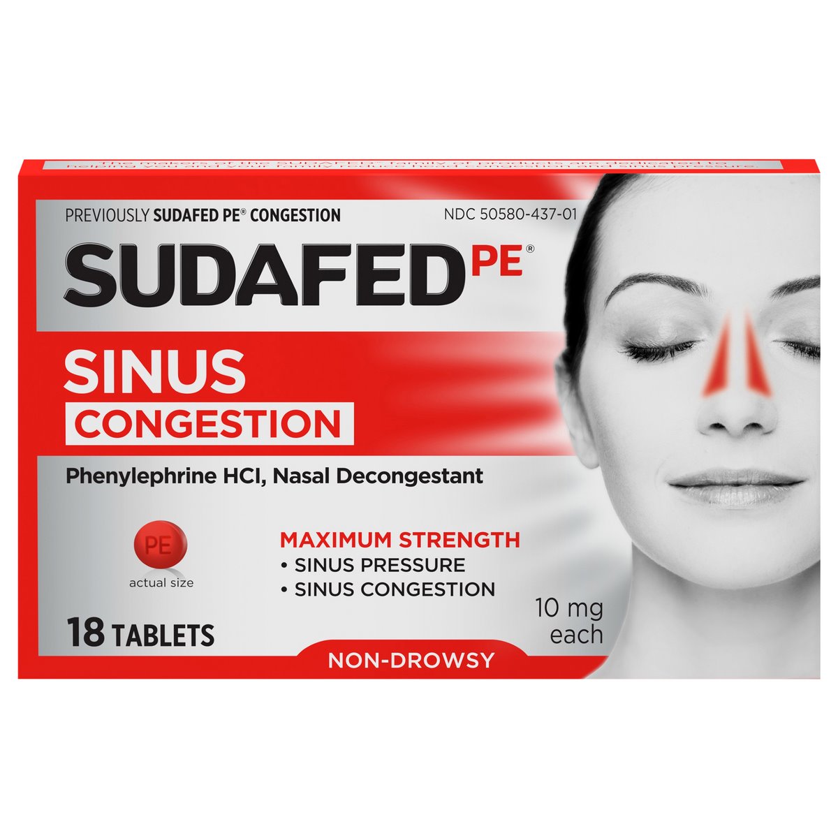 Sudafed - Pe Sinus Congestion 18Ct