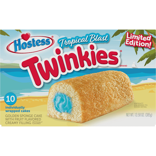 Tropical Blast Golden Sponge Cake with Fruit Flavored Creamy Filling, Tropical Blast