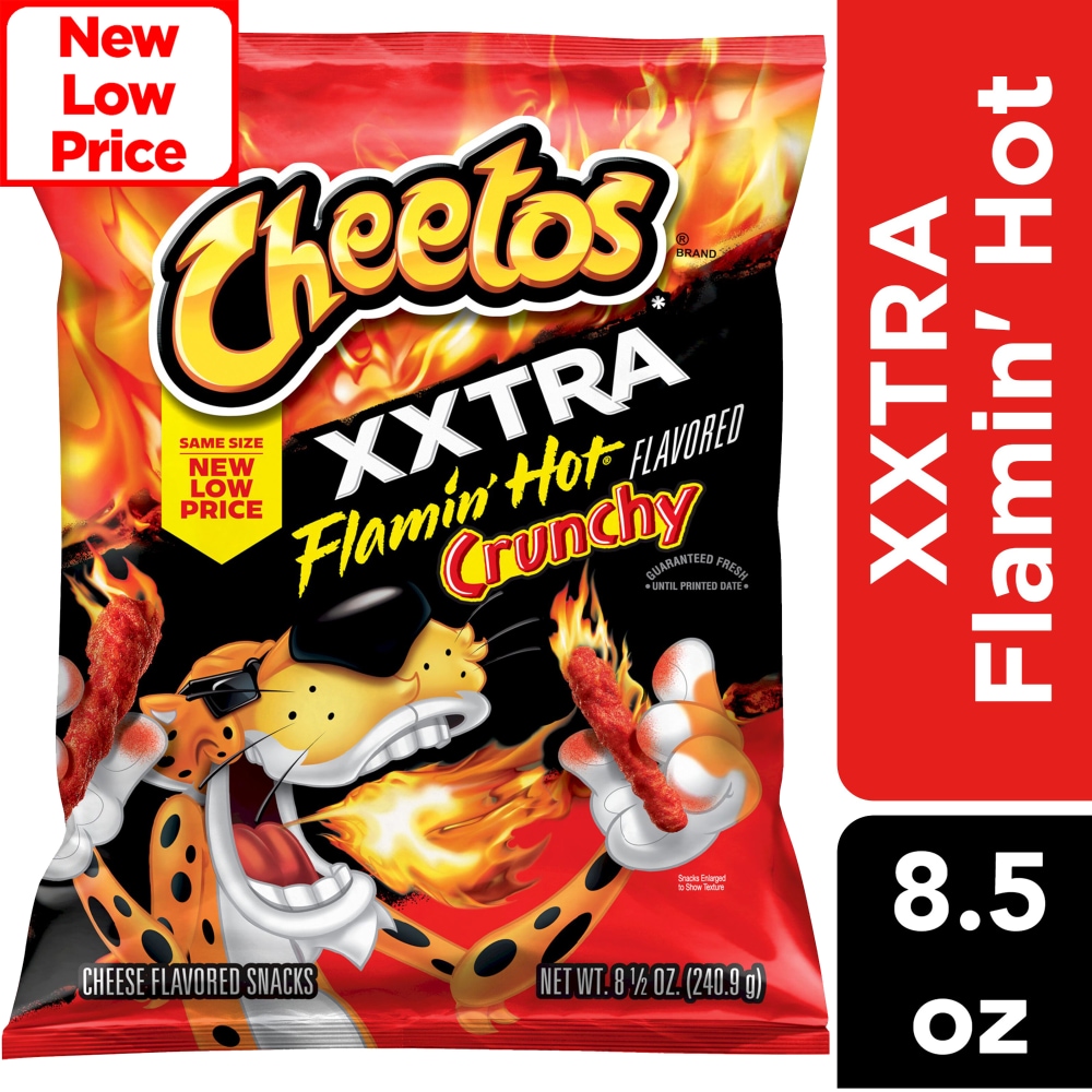 Photo of Cheetos Crunchy Xxtra Flamin' Hot Cheese Flavored Snacks, 8.5 Ounce