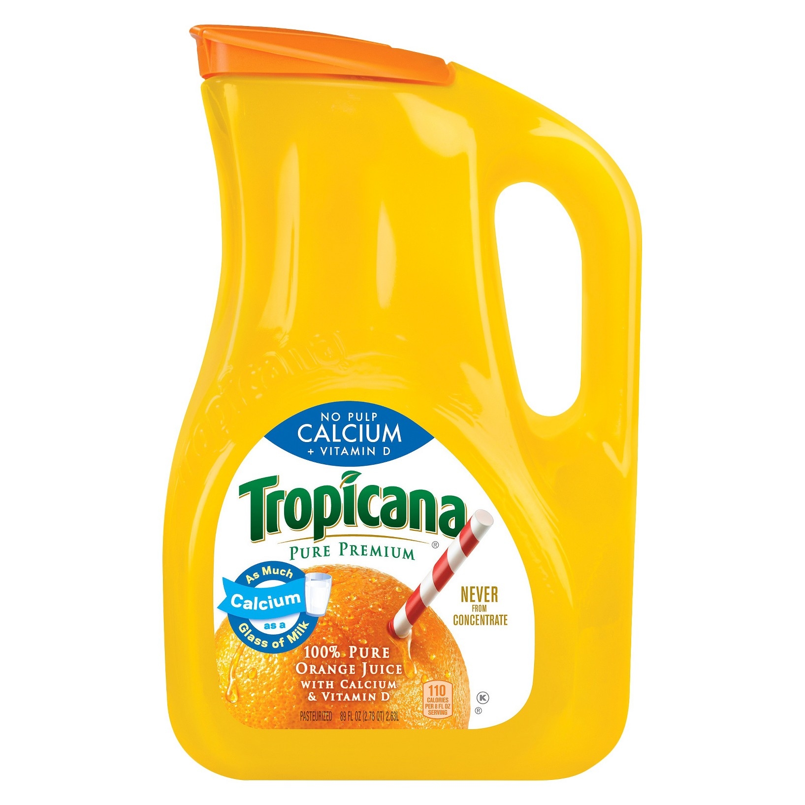 Photo of Tropicana Pure Premium No Pulp Calcium + Vitamin D Orange Juice - 89 Fl Oz