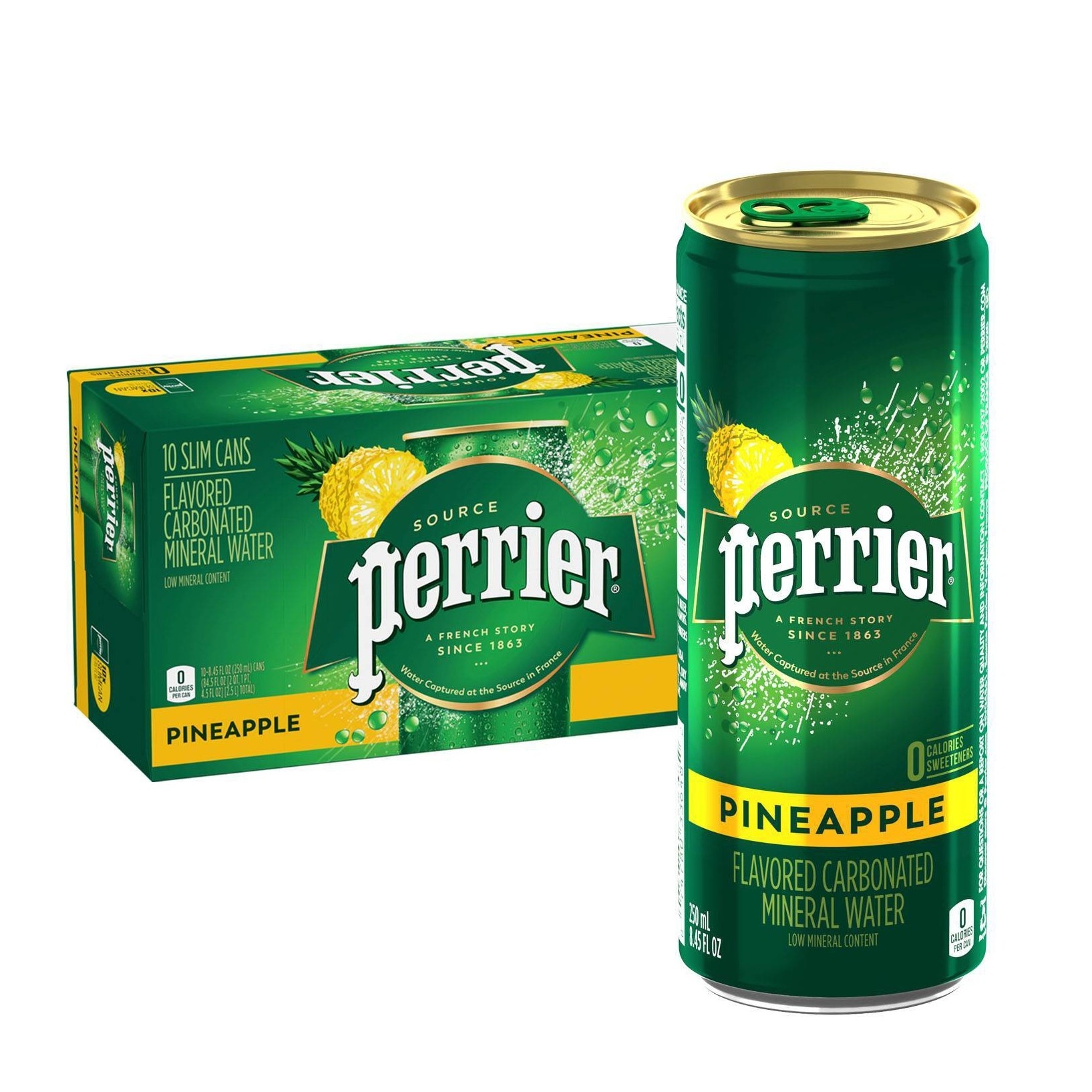 Pineapple Flavored Carbonated Mineral Water, Pineapple