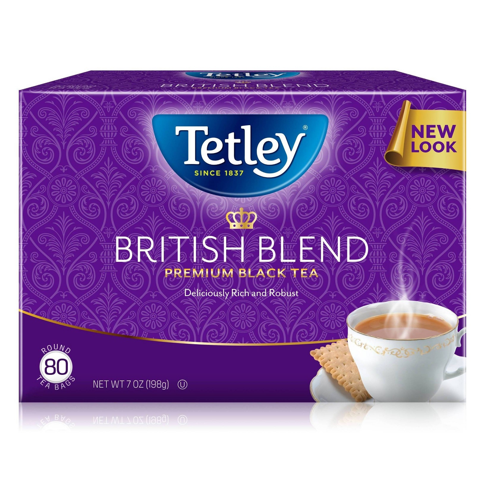 Photo of Tetley British Blend Premium Black, Tea Bags, 80 Ct, 4 Boxes 9924
