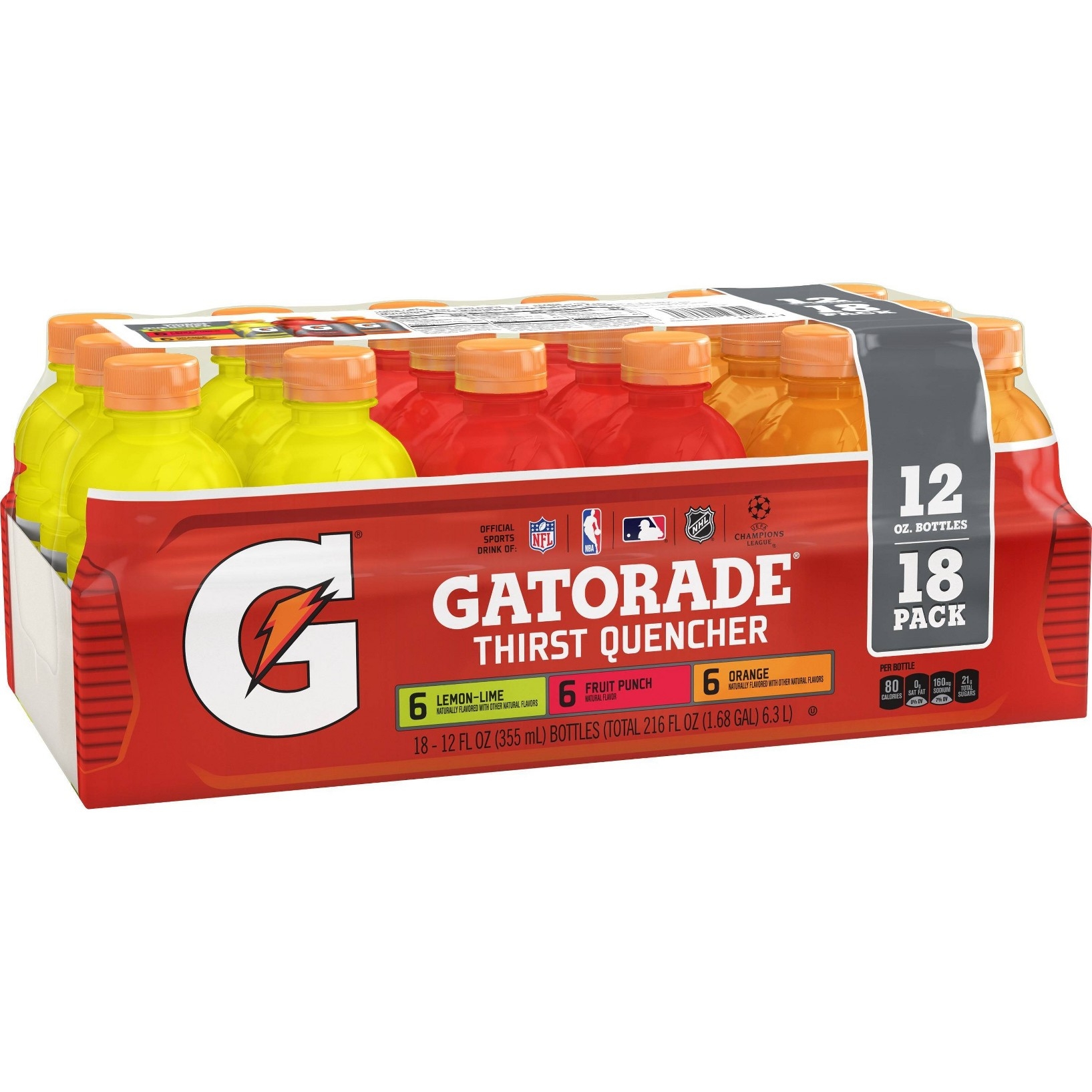 Photo of Gatorade Thirst Quencher, Lemon Lime/Fruit Punch/Orange