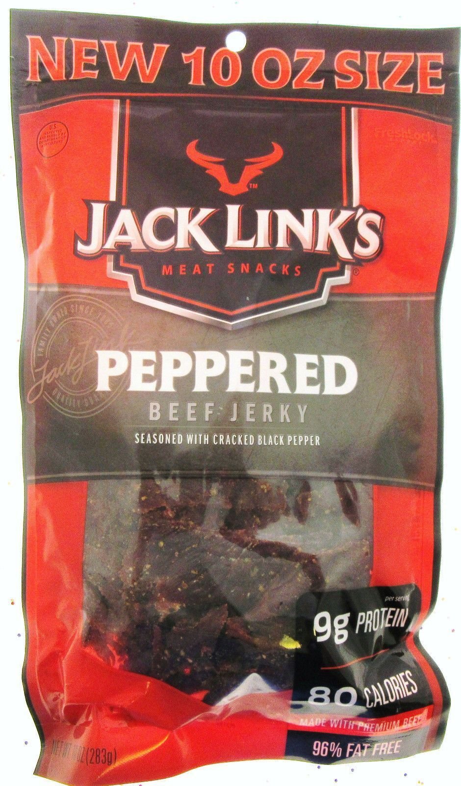 Photo of Jack Link's Beef Jerky, Peppered, 10 Oz